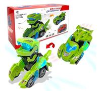 xwin sportseries Green Transforming Dinosaur Car Toy - 2-in-1 Light-Up Vehicle with Sound, Automatic Movement, Shape-Shifting Design, Fun Gift for Kids Ages 3 and Up in bara green khube?