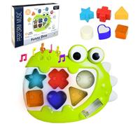 xwin sportseries Interactive Dinosaur Shape Sorter Toy with Lights and Music for Toddlers, Educational Baby Musical Toy, Learning Activity Center for Infants, Fun Gift for Ages 12 Months and Up