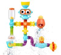 Xwin Sportseries Kids 27pcs Bath Toys Waterworks Pipes Bath Toy for Children Waterfall Shower Bathtub Toy for Babies Water Fun DIY Fountain Toy Gifts for Toddlers Boys Girls