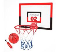 Xwin sportseries Kids Basketball Hoop Set for Door & Wall Mount, Indoor Outdoor Mini Basketball Game with Backboard, Metal Rim, Net, Ball & Pump Sports Toy for Boys & Girls 3+ Years Old