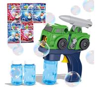 Xwin Sportseries Kids DIY Bubble Maker Toy Gun with 5 Bubble Solution Refills Multicolor Bubble Blower for Boys and Girls Fun Outdoor and Indoor Play for Ages 3+ Christmas Xmas Newyear Festive