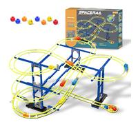 Xwin Sportseries Marble Run 266PCs Toys DIY Bricks Block Ball, STEM Educational Learning Toy Creativity with Marble Race Roller Coaster, Smiley Color Balls With Motor Skills for Kids