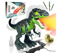 xwin sportseries T-Rex Toy with Mouth Flammable Effects & Water Spray, Walking Dinosaur Toys for Boys, Egg Laying Dinosaurs with Roaring, Lights and Sounds, Realistic Dino Animal Figure for Kids Gift