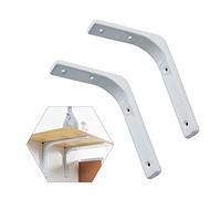 XWJOYW 2 Pieces of Black Shelf Support Brackets, Heavy-duty Floating Shelve Bracket, Wall-mounted L Industrial Shelving Brackets, Diy Open Brackets for Gardens and Kitchens,White-30x40cm/11.8 * 15.