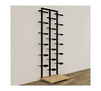 XWJOYW Commercial Clothing Store Shoe Rack,Retail Boutiques Shop Shoes Display Stand,Free Standing Commercial Shelves,Modern Sneakers Basketball Shoes Storage Hanger (Color : Black+Wood Color,/Bl