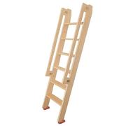 XWJOYW Wooden Bunk Bed Ladder with Handrails, 3.7" Wide Rungs, Replacement Ladder Only, 7-3 Steps, Brown, 125cm/49.2"/4.1" High