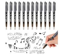 XWLEYW 12 Erasable Pens Black, 0.6mm Friction Gel Pen for Writing, Rub Out Pens Eraser Pen for Kids Adults, Smooth Writing School Stationery for Notes, Editing, Paperwork
