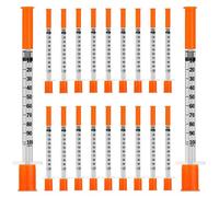 XWLEYW 20 Pack 1ml Plastic Syringes With Caps：30G*13mm Dispensing Measuring Tool Individually Sealed Packaging, Multi-Purpose Measuring Tools for Labs Accessories Pets Feeding Craft Supplies
