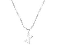 XWN 925 Sterling Silver Initial X Necklace - A dainty silver letter pendant necklace, perfect for daily wear, and an ideal jewelry gift for women.
