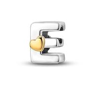 XWN Initial Letter 'E' 925 Sterling Silver Charm Bead - Compatible with Pandora Bracelets, Dangle Pendant Charm, Suitable for Necklaces & Bracelets, Ideal Jewelry Gift for Women