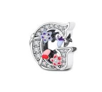 XWN Initial Letter 'G' 925 Sterling Silver Charm Bead - Compatible with Pandora Bracelets, Dangle Pendant Charm, Suitable for Necklaces & Bracelets, Ideal Jewelry Gift for Women