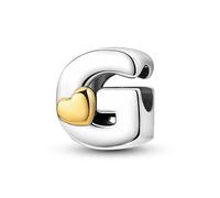 XWN Initial Letter 'G' 925 Sterling Silver Charm Bead - Compatible with Pandora Bracelets, Dangle Pendant Charm, Suitable for Necklaces & Bracelets, Ideal Jewelry Gift for Women
