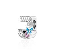 XWN Initial Letter 'J' 925 Sterling Silver Charm Bead - Compatible with Pandora Bracelets, Dangle Pendant Charm, Suitable for Necklaces & Bracelets, Ideal Jewelry Gift for Women