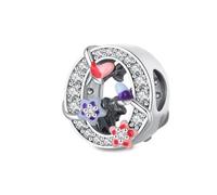 XWN Initial Letter 'O' 925 Sterling Silver Charm Bead - Compatible with Pandora Bracelets, Dangle Pendant Charm, Suitable for Necklaces & Bracelets, Ideal Jewelry Gift for Women