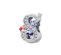 XWN Initial Letter 'S' 925 Sterling Silver Charm Bead - Compatible with Pandora Bracelets, Dangle Pendant Charm, Suitable for Necklaces & Bracelets, Ideal Jewelry Gift for Women