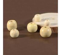 XWNXQ 100 Pcs 10-18 Mm Large Hole Wooden Beads, Vintage Natural Wooden Spacer Beads, for Weaving Handmade Beaded DIY Bracelet Hair Accessories Decorative Accessories