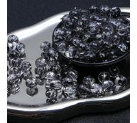 XWNXQ 100 Pcs 10 Mm Round Crackle Crystal Glass Beads, Colorful Glass Loose Beads, for DIY Handmade Jewelry Bracelet Necklace Craft Decoration Accessories