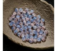 XWNXQ 100 Pcs 10 Mm Round Crackle Glass Beads, Colored Glass Spacer Beads, for Handmade Bracelet Necklace Jewelry Making DIY Craft Decoration