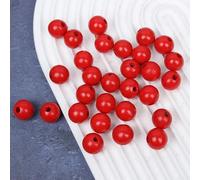 XWNXQ 100 Pcs 12-20 Mm Colorful Round Wooden Beads, Dyed Wooden Spacer Beads, for DIY Beaded Bracelets, Necklaces, Keychains, Craft Accessories