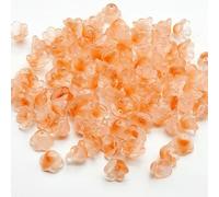 XWNXQ 100 Pcs 12 Mm Flower Glass Beads, Colorful Flower-Shaped Beads with Holes, for DIY Handmade Bracelets, Necklaces, Hairpins and Hair Accessories