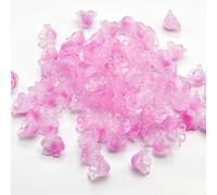 XWNXQ 100 Pcs 12 Mm Flower Glass Beads, Colorful Flower-Shaped Beads with Holes, for DIY Handmade Bracelets, Necklaces, Hairpins and Hair Accessories