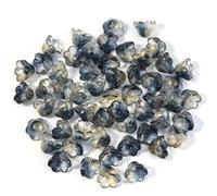 XWNXQ 100 Pcs 12x7.5 Mm Flower Glass Beads, Transparent Colorful Bell Flower Glass Spacer Beads for Handmade Bracelet Necklace Earrings DIY Jewelry Making