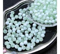 XWNXQ 100 Pcs 8/10 Mm Round Crackle Crystal Glass Beads, Colored Glass Beads for DIY Crafts Handmade Bracelet Necklace Jewelry Making