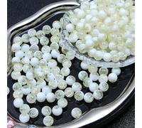 XWNXQ 100 Pcs 8/10 Mm Round Crackle Crystal Glass Beads, Colored Glass Beads for DIY Crafts Handmade Bracelet Necklace Jewelry Making