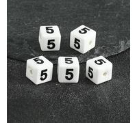 XWNXQ 100 Pcs 8 Mm Square Ceramic Number and Letter Beads, Glazed Ceramic Spacer Beads, for DIY Beaded Handmade Bracelet and Necklace Making