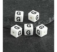 XWNXQ 100 Pcs 8 Mm Square Ceramic Number and Letter Beads, Glazed Ceramic Spacer Beads, for DIY Beaded Handmade Bracelet and Necklace Making