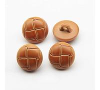 XWNXQ 100pcs 18-25 Mm Round Plastic Buttons, Brown, Black Imitation Leather Football Pattern Buttons, Plastic Handle Sewing Buttons, Casual Suit Jacket Decoration Buttons