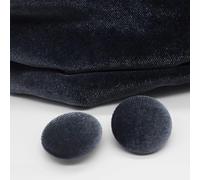 XWNXQ 10pcs 10-38 Mm Round Colorful Gold Velvet Fabric Covered Buttons, Black Plastic Base Fabric Covered Sewing Buttons For Cardigan Sweater Dress Accessories