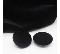 XWNXQ 10pcs 10-38 Mm Round Colorful Gold Velvet Fabric Covered Buttons, Black Plastic Base Fabric Covered Sewing Buttons For Cardigan Sweater Dress Accessories