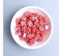 XWNXQ 20-100 Pcs 12 Mm Devil Eye Ceramic Loose Beads, Handmade Glazed Ceramic Spacer Beads for DIY Crafts Bracelets Necklaces Earrings Jewelry Accessories