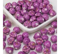 XWNXQ 20/30/50 Pcs 11x12 Mm Colorful Glazed Ceramic Loose Beads, Handmade Porcelain Beads, for DIY Beaded Bracelets, Necklaces, Keychains