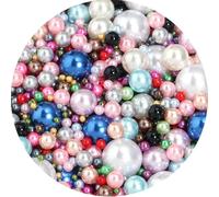 XWNXQ 200-5000pcs 1.5-12 Mm Non-Porous Imitation Pearl Loose Beads, Colorful Round Shiny Craft Beads for DIY Crafts Vase Filler Home Decoration