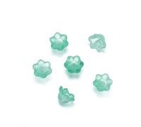 XWNXQ 200 Pcs 10 Mm Flower Glass Beads, Colorful Flower-Shaped Beads with Holes, for DIY Bracelets, Necklaces, Hair Accessories, Handmade Crafts Accessories