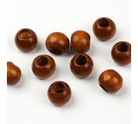 XWNXQ 200 Pcs 20 Mm Large Hole Wooden Beads, Wooden Spacer Beads, Brown/Black/Off-White, for DIY Beaded Bracelet Home Decoration Accessories