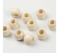 XWNXQ 200 Pcs 20 Mm Large Hole Wooden Beads, Wooden Spacer Beads, Brown/Black/Off-White, for DIY Beaded Bracelet Home Decoration Accessories