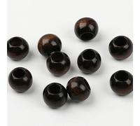 XWNXQ 200 Pcs 20 Mm Large Hole Wooden Beads, Wooden Spacer Beads, Brown/Black/Off-White, for DIY Beaded Bracelet Home Decoration Accessories