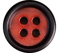 XWNXQ 30pcs 11.5 Mm Round Red Real Horn Buttons, Natural Horn Buttons, 4-Hole Hand-Sewn Buttons, Suit Jacket Coat Shirt Decorative Buttons