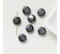 XWNXQ 50 Pcs 11x5 Mm Flat Porcelain Beads, Colorful Vintage Ceramic Loose Beads for Handmade DIY Materials Bracelet Necklace Jewelry Accessories