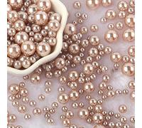 XWNXQ 50g 3-10 Mm Non-Porous Round Shiny Plastic Beads, Colorful Imitation Pearl Loose Beads, for Vase Filling DIY Clothing Bag Jewelry Decoration Accessories