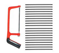 xwnyzw 21 Pcs Mini Hacksaw Set, with 20 Junior Hacksaw Blades, Hack Saw with Handle, Adjustable Mini Saw Durable Suitable for Cutting Wood Cardboard and Water Pipes