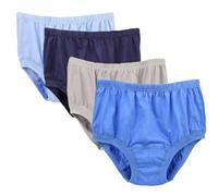 XWSM 1/4pcs 100% Cotton Seniors Men's Briefs Middle Elderly Men Underwear Sports Soft Loose High Waist Panties (Color : 4pcs, Size : XL/X-Large)