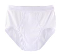 XWSM 100% Cotton Men's Briefs Seniors Dad Elderly Men Underwear Ultra Soft Panties Breathable Loose High Waist Underpants (Color : White, Size : XL/X-Large)