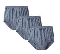 XWSM 3PCS 100% Cotton Middle Elderly Women Underwear Knickers Pants Briefs Loose Panties Shorts Seniors Old Ladies Everyday Underpants Panty (Color : D, Size : M/Medium)