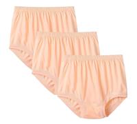 XWSM 3PCS 100% Cotton Middle Elderly Women Underwear Knickers Pants Briefs Loose Panties Shorts Seniors Old Ladies Everyday Underpants Panty (Color : K, Size : M/Medium)