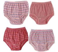 XWSM 4 Pack Seniors Underwear Cotton High Waisted Knickers Briefs Panties Soft Daily Underpants Loose Shorts For Elderly Women Men (Color : Women's, Size : 76-90cm)