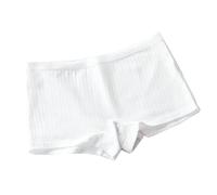 XWSM 6Pack Women's Boyshorts Underwear Girl Students Ladies Panties Soft Boxer Briefs High Waisted Cotton Sports Shorts (Color : White, Size : M/Medium)
